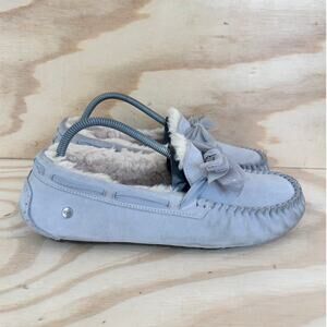 UGG -Dakota Tulle Bow Dusk Shearling -Slippers -Gray -Women's -11.5 -S/N 1020030